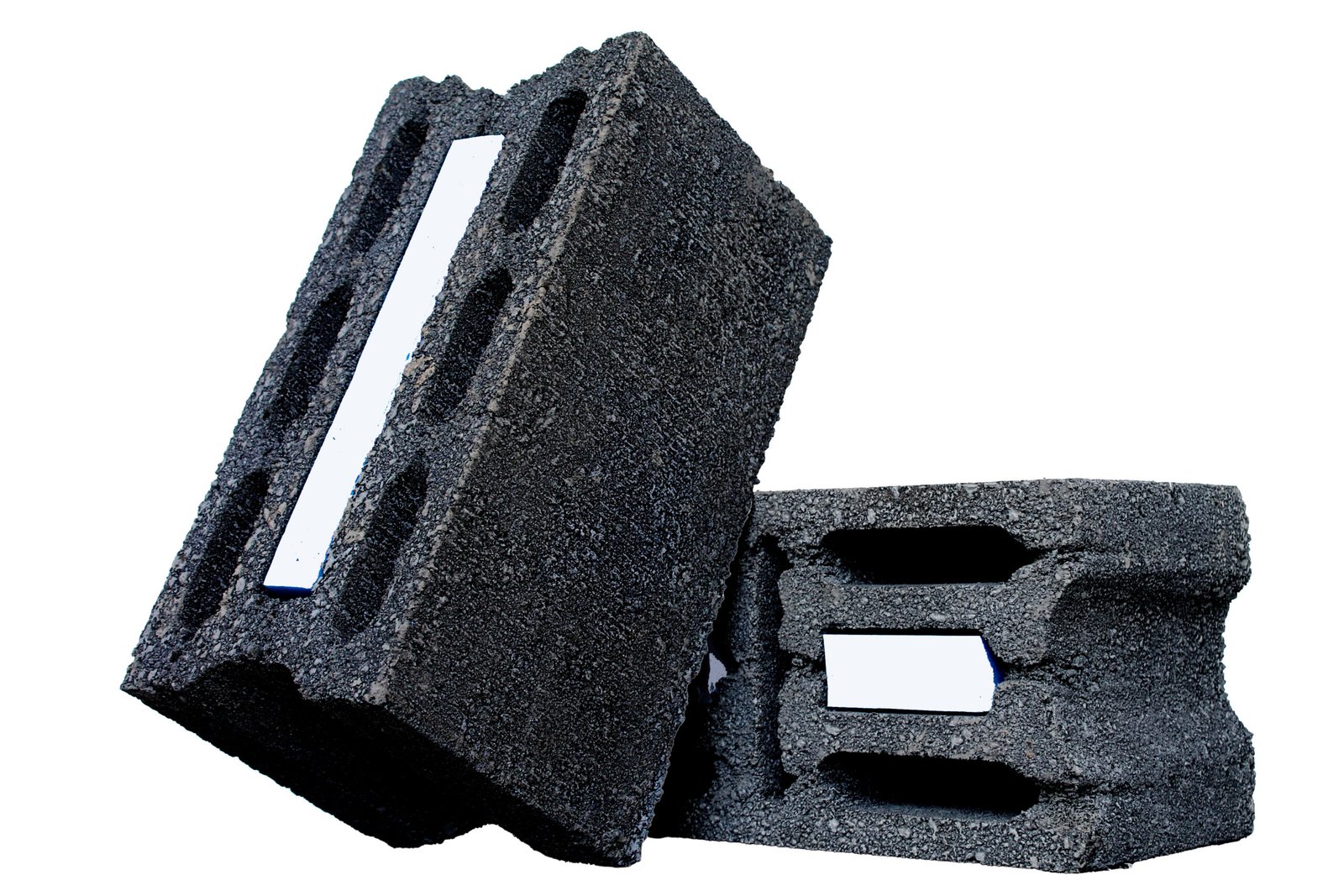 بلوك بركاني معزول جفالي أزرق مضلع