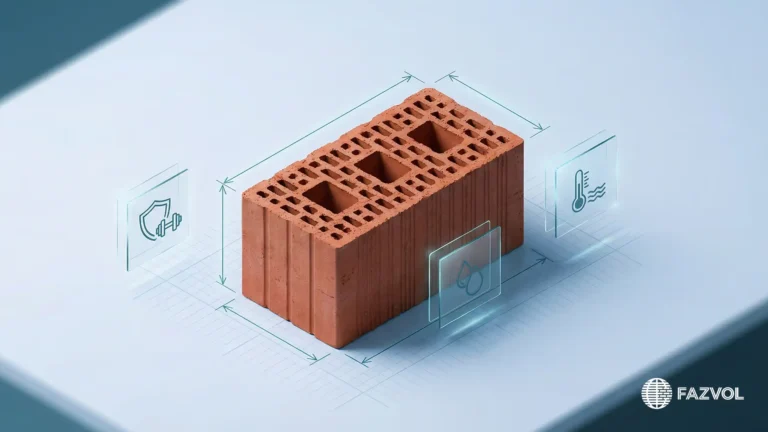 طوبة حمراء مثقوبة مع رسومات بيانية وأيقونات توضح خصائصها.
