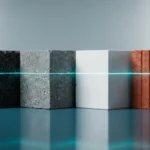 عرض لأنواع مختلفة من البلوك الإسمنتي والطوب الأحمر.