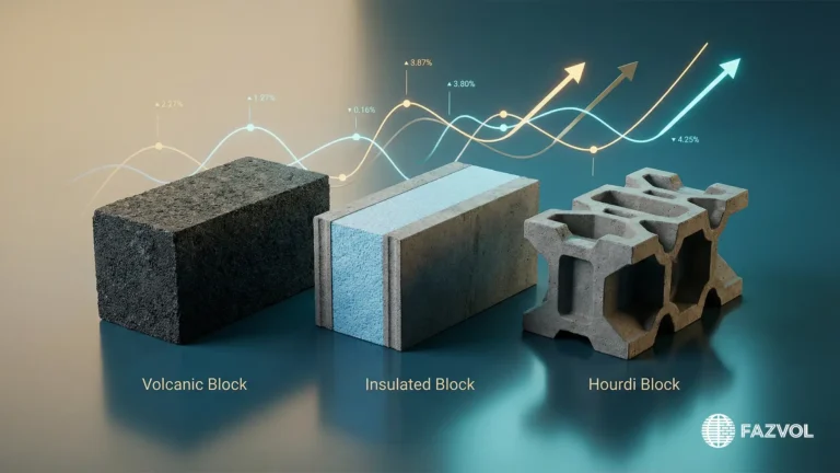 أنواع البلك البركاني والمعزول والهردي مع رسوم بيانية لتقلب الأسعار.